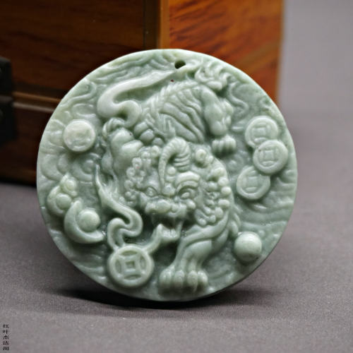 贵州翠玉貔貅吊坠挂件玉佩玉坠