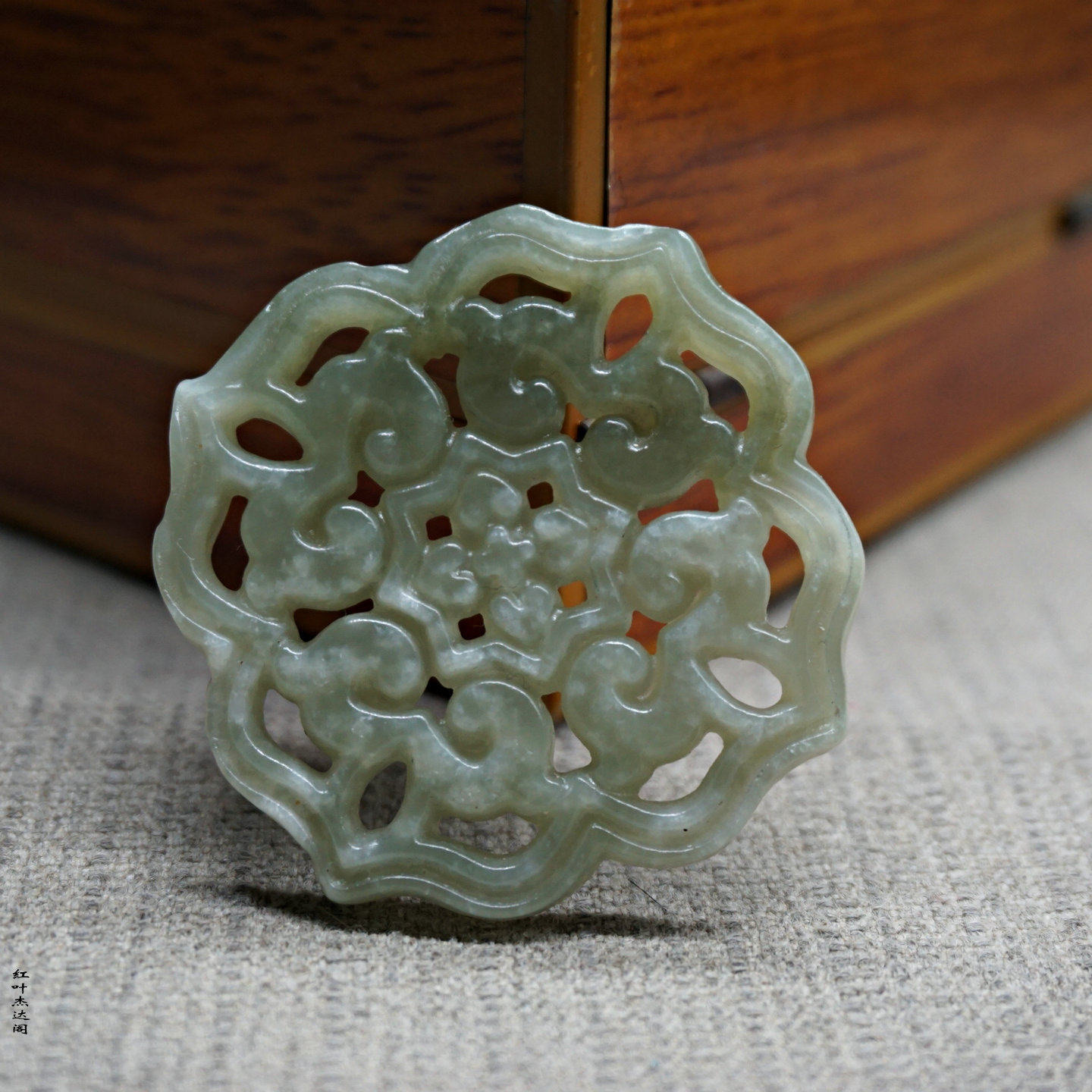 天然玉石和田玉青白玉镂空如意心形花雕花片吊坠挂件玉佩项链玉坠