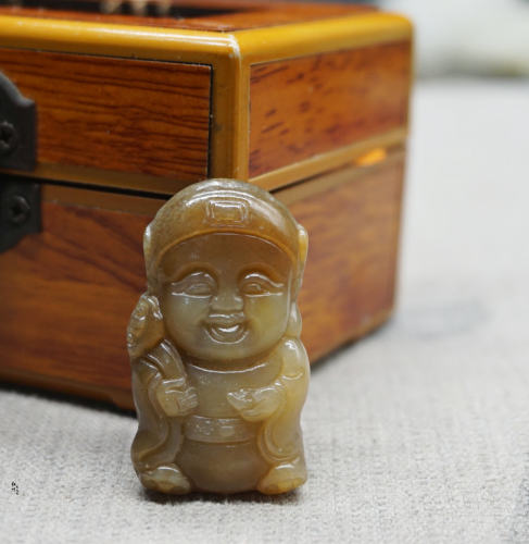糖玉元宝童子挂件吊坠玉坠饰品