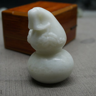 天然蓝田玉葫芦手把件文玩盘玩件男女款珠宝玉石原石裸石玉器手饰