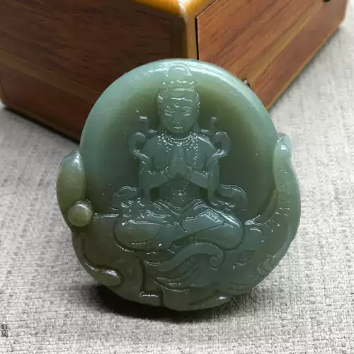 Чай Тегуаньинь из нефрита, подвеска подходит для мужчин и женщин