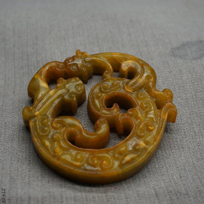岫玉仿古做旧璃龙复古仿