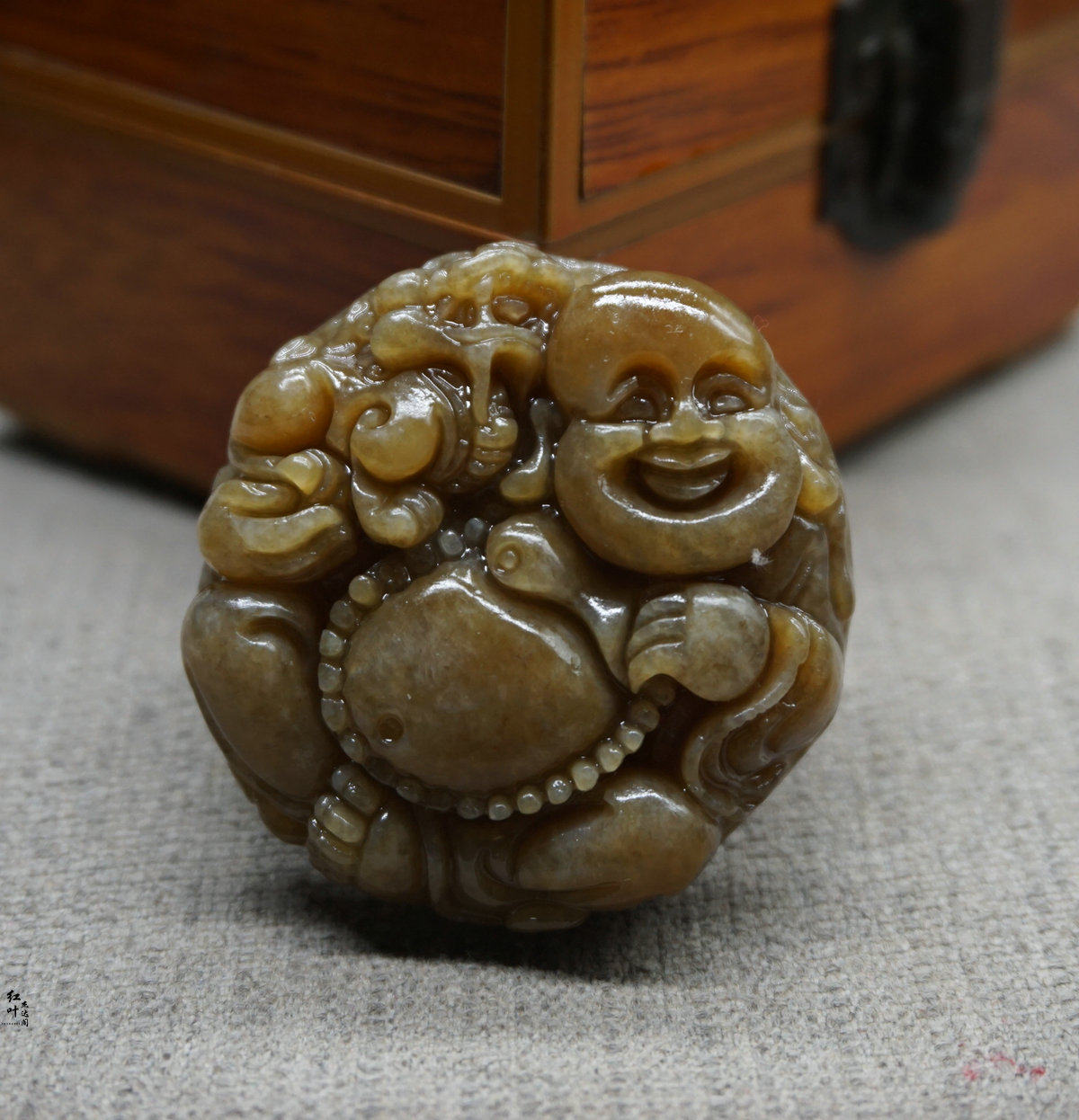 和田糖玉貔貅弥勒佛项链玉佛吊坠男女款汉服配饰大肚笑佛挂件饰品