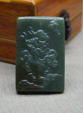 天然玉石和田玉糖青牧童骑黄牛俏色吊坠挂件玉坠玉汉服配饰玉佩坠