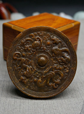 做旧岫玉高古玉老玉仿汉代工艺玉器古玩装饰玉雕摆件玉四神兽挂件