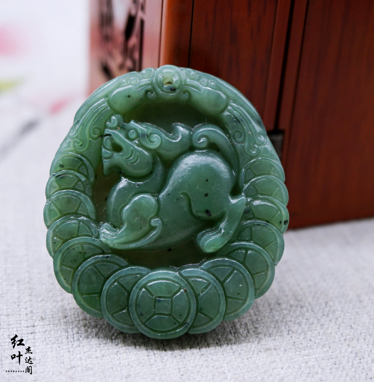 挂件招财貔貅男女款碧玉项链吊坠