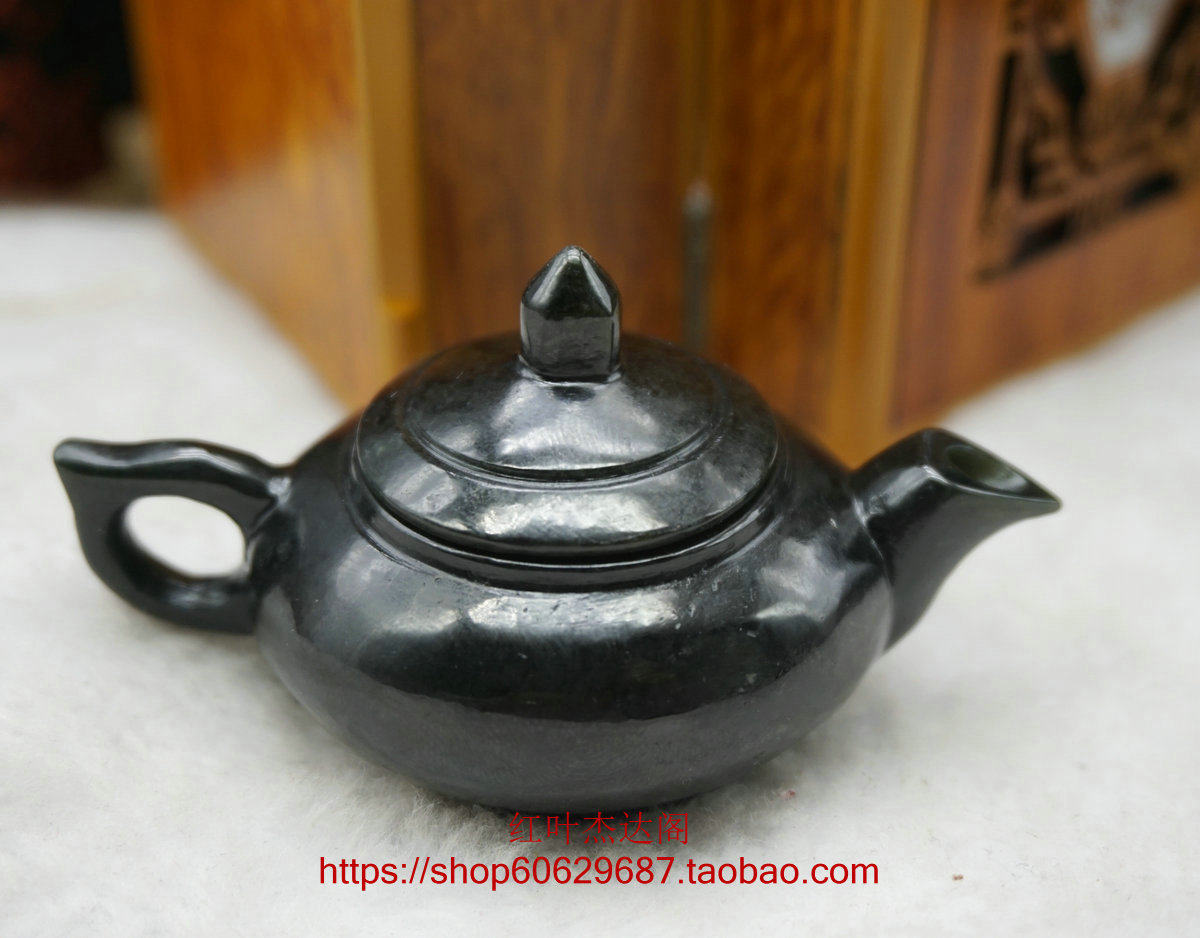 天然和田玉青玉壶酒壶茶壶小摆件手玩件把把糊和田玉壶青玉小壶