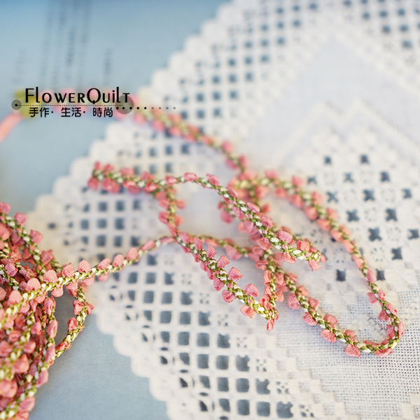 日本进口花木马织带—粉色的唯多利亚