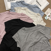 巨舒服天丝羊毛柔软弹力正肩短袖 大厂订单款 duangduang软 T恤