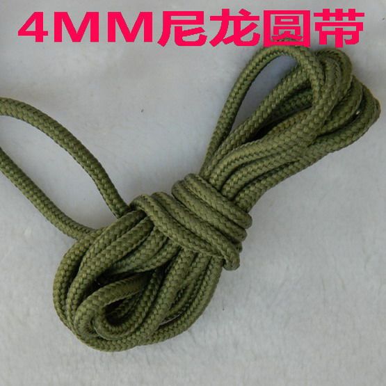 热销鞋绳绑带 户外鞋带 运动鞋带 4mm尼龙圆带 浅军绿色 80-250cm