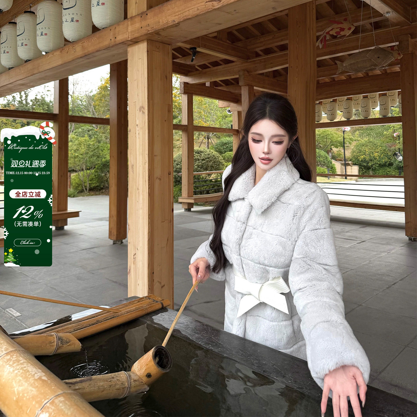 viola【银兰兔】中古灰紫调 雷克斯獭兔清冷系美人外套慵懒可爱