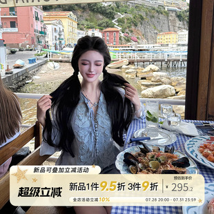 s定染漸變1w viola 重工訂制刺繡工藝上衣罩衫 海霧人魚 性感