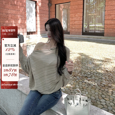 viola【温柔姐姐】韩女罩衫2.0 朦胧针织上衣小心机宽松慵懒风