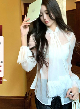 【现货】viola【浮光羽纱】jenn*ie同款香市面难得 真鸵鸟毛衬衫
