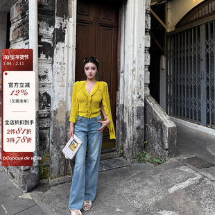 【现货】viola【开年神裤】 手工链条bling爆闪烫钻水洗牛仔裤