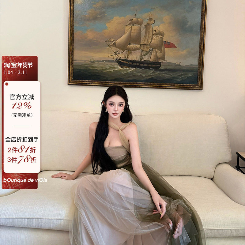 【现货】viola【纱间旧梦】秀款礼服10W重工线仙女连衣裙高级优雅,女装/女士精品,连衣裙,淘宝优惠券,粉丝福利购,淘宝优惠卷