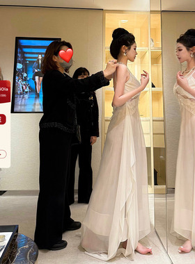 【现货】viola【云雾白茶】Chane*稀有款14W做了半年白月光连衣裙