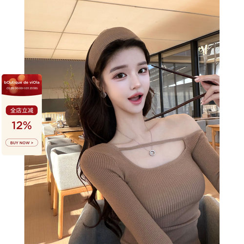 viola【2.0代韩女】 平铺都掐腰版型今冬b入的一件打底针织衫纯欲