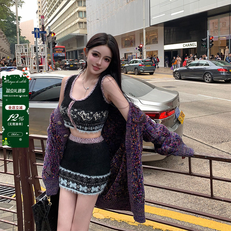 1.99PM低绒小熊定染灰背心吊带