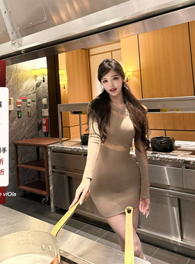 viola【致命轮廓】内搭天菜精准卡点露肤度欧根纱透视连衣裙