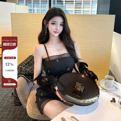 viola【蕾拉小姐】小韩dg一个月私服重工手工钉珠网纱连衣裙