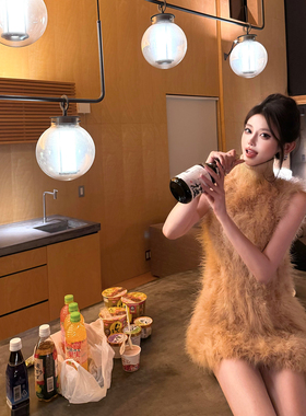 viola【冬日恋歌】cel*son一件20m+火鸡毛！yb定染连衣裙