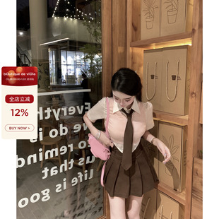 少女系套装 韩漫身材照进现实 jk短裙三件套 M系学院 viola