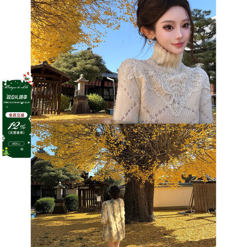 viola【冰晶雪花】e*s蕾丝之王私服1w定制对版yb蕾丝重工毛衣