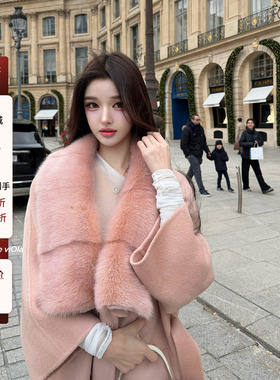1.6 8PM【LP贵女】l*p巨大水貂领松弛老钱100羊毛大衣两色都好