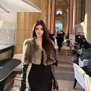 viola【巴黎千金】M1u整皮本色贝贝狐！芬兰进口皮草外套贵妇感