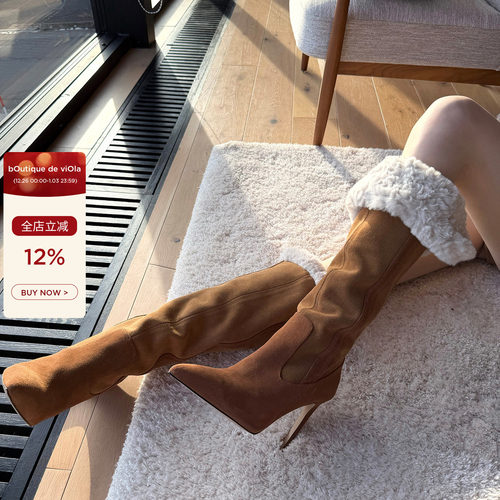 viola【麋鹿靴】 ray*cru2k+私服款q网du家加绒内里长靴