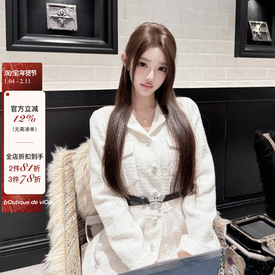 viola【High Line】Chane*小香风纯欲外套裙减龄连衣裙定织面料