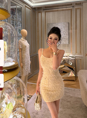 【现货】viola【娇花红颜】Vintage 香大小姐浪漫高端吊带半身裙