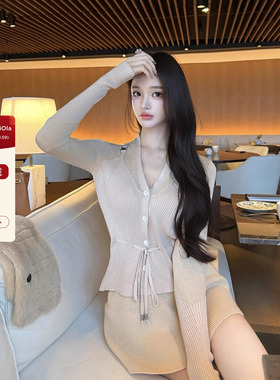 viola【温婉韩女】uh*t小众私服 开版微透小心机开衫针织上衣百搭