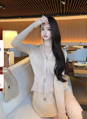 viola【温婉韩女】uh*t小众私服 开版微透小心机开衫针织上衣百搭