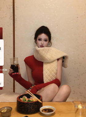 viola【铃子小姐】 10羊绒巨贴肤无敌掐腰版型袖套针织上衣