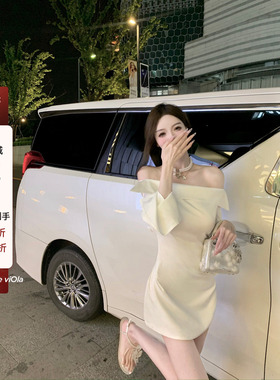 viola【白色人鱼姬】月光缎面 超显瘦两穿法式荡领挂脖系带衬衫裙