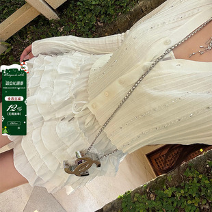 三色冰丝防晒衫 冰感假日 viola 手工水晶吊坠针织衫 现货