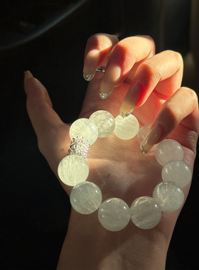 viola【初恋】天然白兔毛水晶白色系列终极毕业款水晶手串