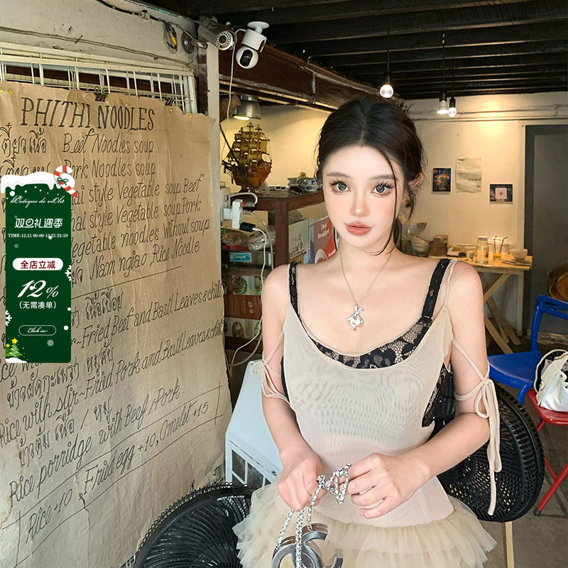 【现货】viola 【南洋芭蕾】越南小众仙女裙改良版蕾丝套装连衣裙