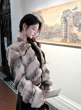 viola【灵蛇美人】Fend*中古 Jue版环保毛皮草高级感定制面料外套