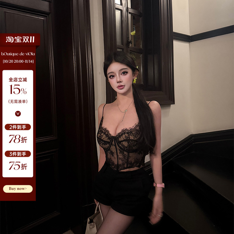 【现货】viola【6D杯型】穿过Zui牛吊带 私服开版po*m聚拢黑科技