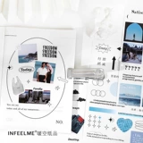 Муссоны дует солевые наклейки на стикеры ретро английская любовь, ручная аккаунт Collage Diy Декоративные материалы наклейки