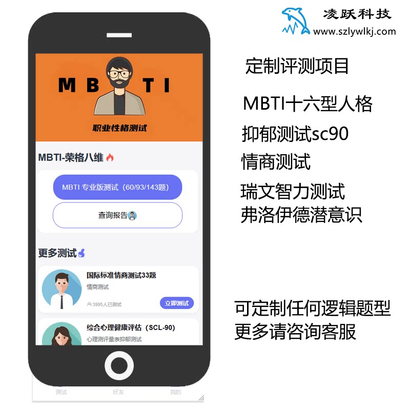 定制化MBTI职业性格系统开发 荣格八维 万字报告创业项目公众号