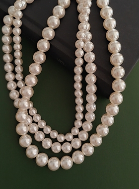 Fever同款施家珍珠项链轻奢港风倪妮同款925纯银澳白珍珠锁骨链潮