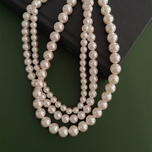 Fever同款施家珍珠项链轻奢港风倪妮同款925纯银澳白珍珠锁骨链潮