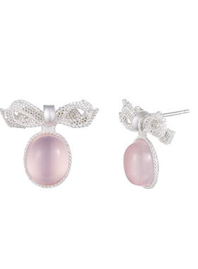 TOGGLER DAILY 芭蕾系列 宝石镂空蕾丝耳钉银烧白工艺女款礼物