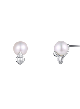 TOGGLER DAILY 经典系列 淡水珍珠花瓣925银镀金通勤秋冬耳钉