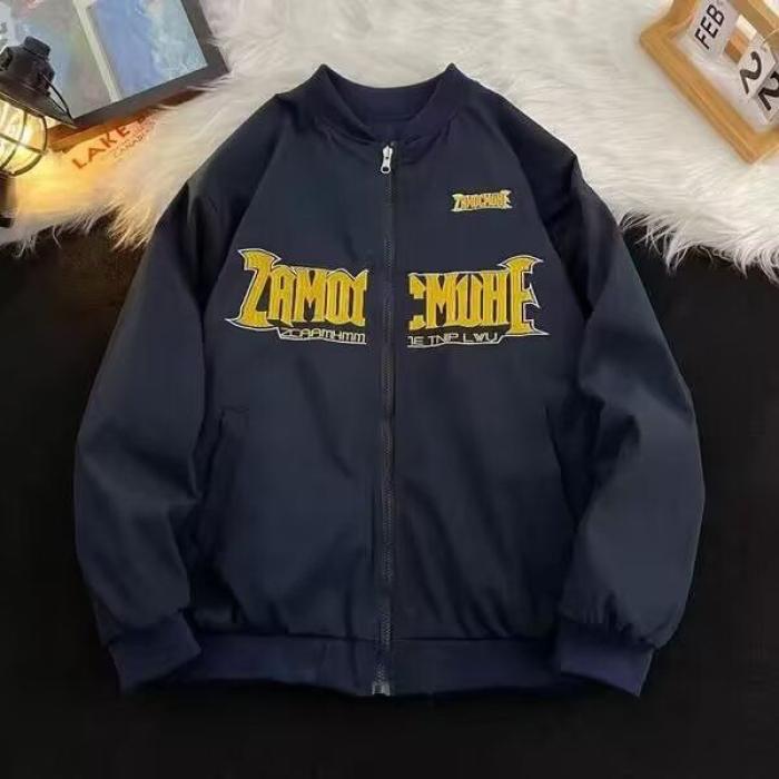 2025春秋痞帅外套男ins高街潮牌港风日系原宿风韩版潮流宽松夹克