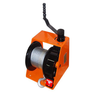 晟雕自锁手摇绞盘涡轮蜗杆卷扬机附刹车重型手摇绞车牵引机小吊机